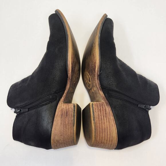 Roper Sofia Black Snip Toe Western Ankle Boots Booties Women Size 7.5 Side Zip - Picture 8 of 9